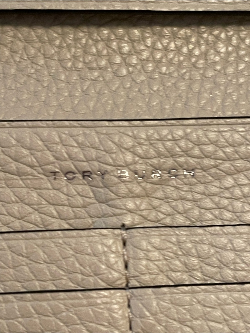 Tory Burch Mauve Pebbled Leather Shoulder Bag with Light Gray Tag - Picture 10 of 11